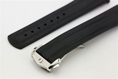 omega seamaster rubber strap with deployment clasp|genuine omega rubber strap.